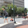 Ashville, NC street yoga